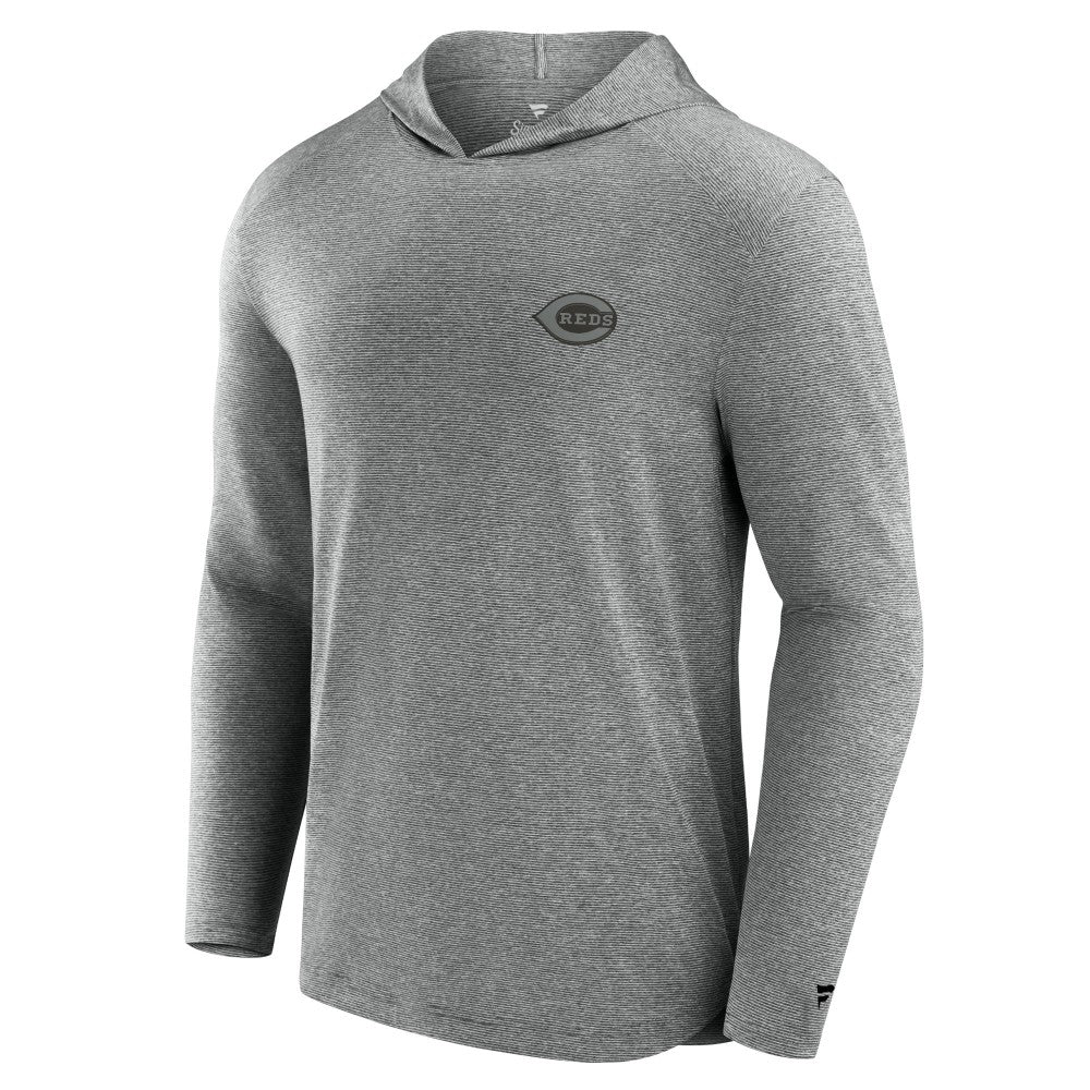 Black Cincinnati Reds Fanatics Front Office Tech Lightweight Hoodie T-Shirt