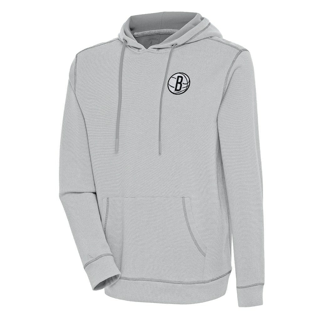 Brooklyn Nets Antigua Axe Bunker Tri-Blend Pullover Hoodie