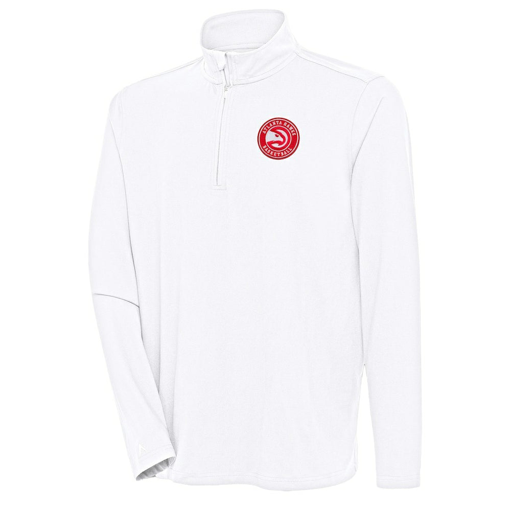 Atlanta Hawks Antigua Hunk Quarter-Zip Pullover Top