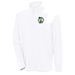 Boston Celtics Antigua Hunk Quarter-Zip Pullover Top