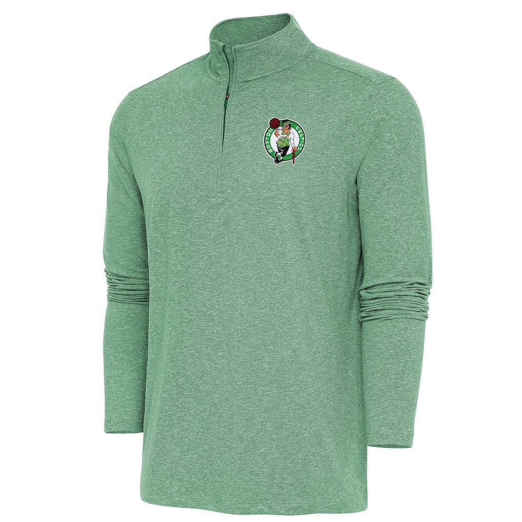 Boston Celtics Antigua Hunk Quarter-Zip Pullover Top