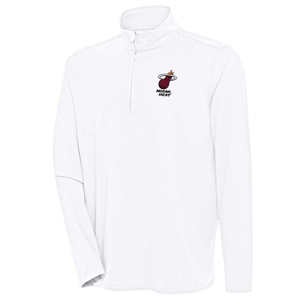 Miami Heat Antigua Hunk Quarter-Zip Pullover Top