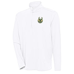 Milwaukee Bucks Antigua Hunk Quarter-Zip Pullover Top
