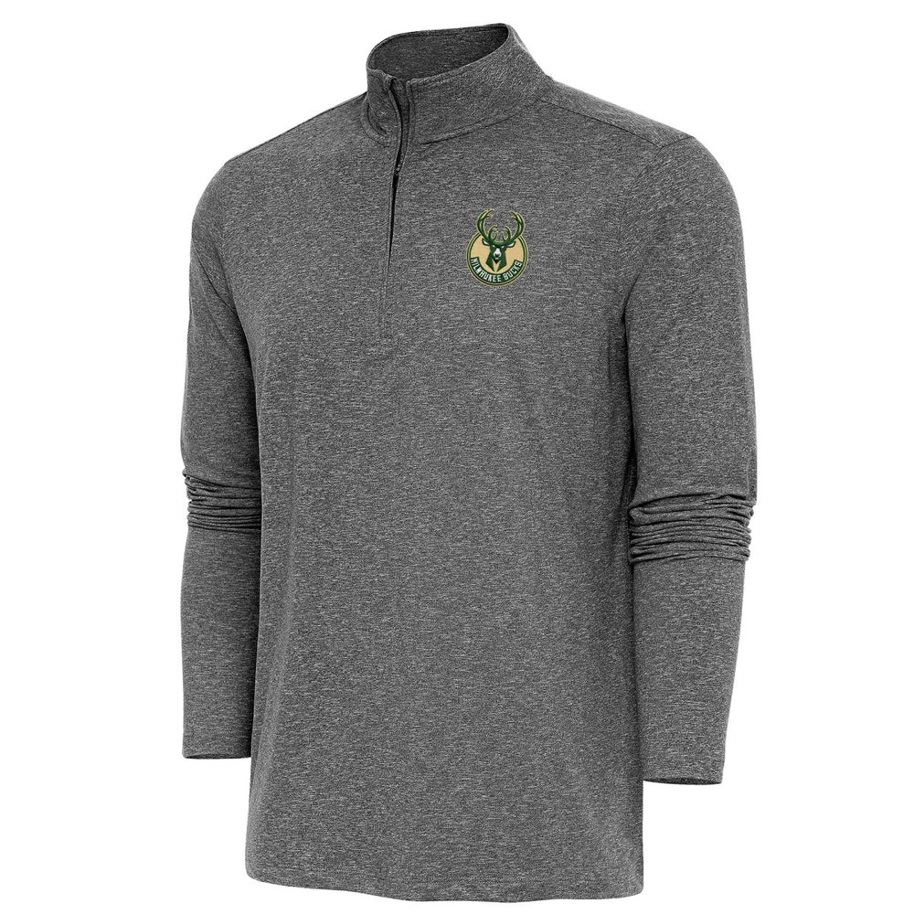 Milwaukee Bucks Antigua Hunk Quarter-Zip Pullover Top