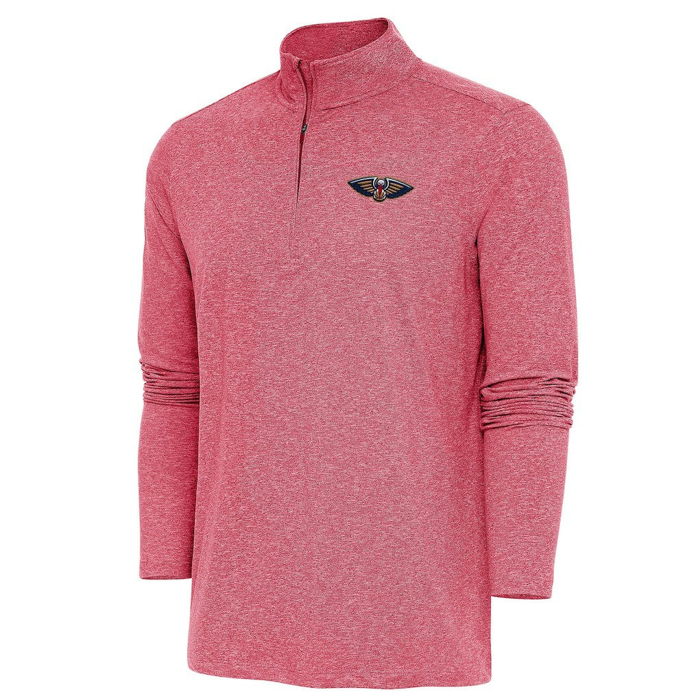 New Orleans Pelicans Antigua Hunk Quarter-Zip Pullover Top