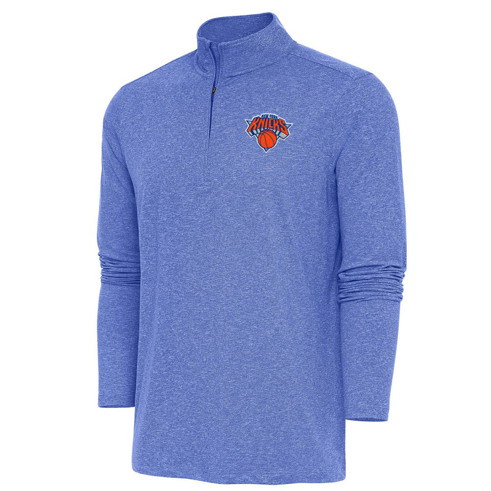 New York Knicks Antigua Hunk Quarter-Zip Pullover Top