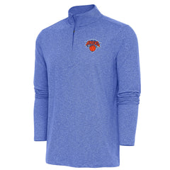 New York Knicks Antigua Hunk Quarter-Zip Pullover Top