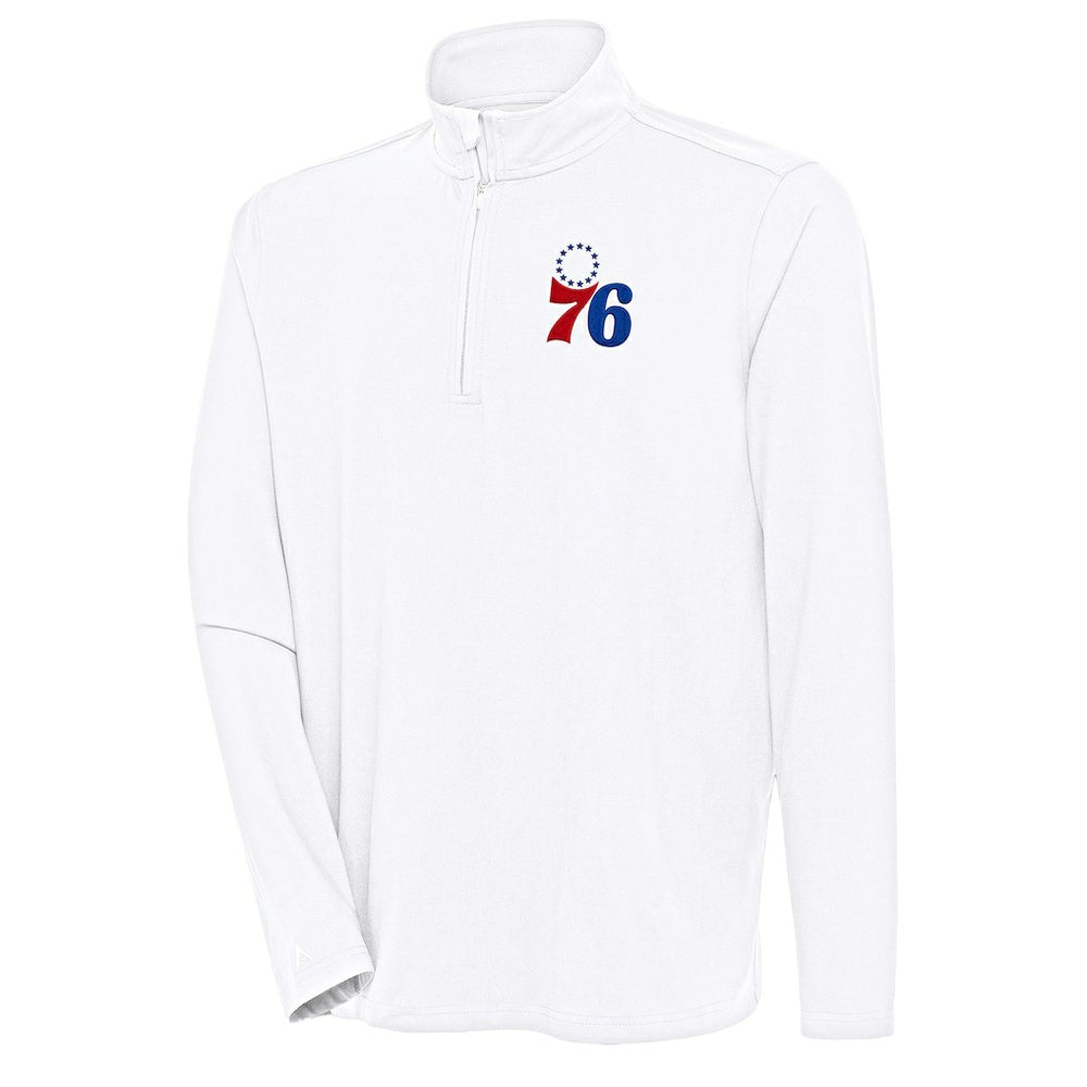 Philadelphia 76ers Antigua Hunk Quarter-Zip Pullover Top
