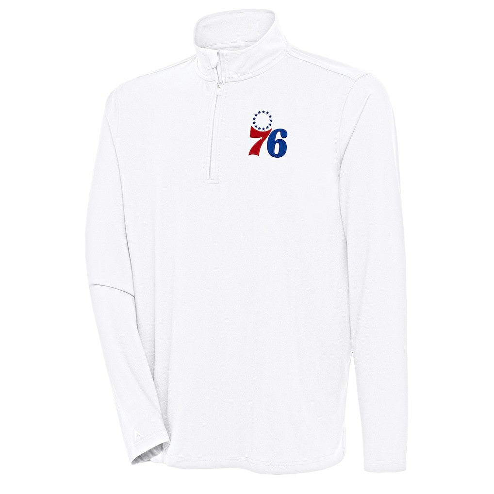 Philadelphia 76ers Antigua Hunk Quarter-Zip Pullover Top