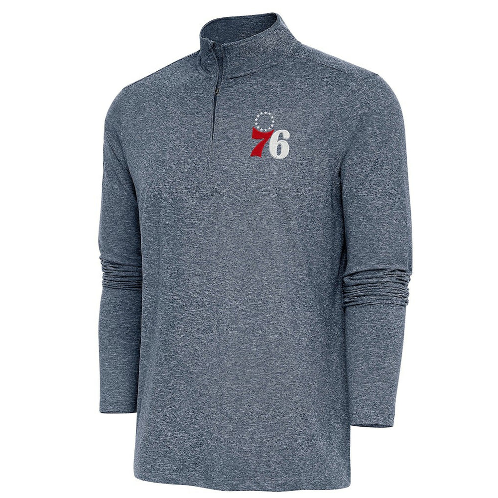 Philadelphia 76ers Antigua Hunk Quarter-Zip Pullover Top