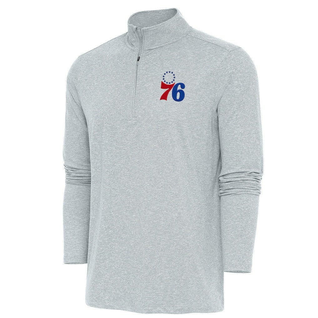 Philadelphia 76ers Antigua Hunk Quarter-Zip Pullover Top