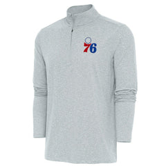 Philadelphia 76ers Antigua Hunk Quarter-Zip Pullover Top