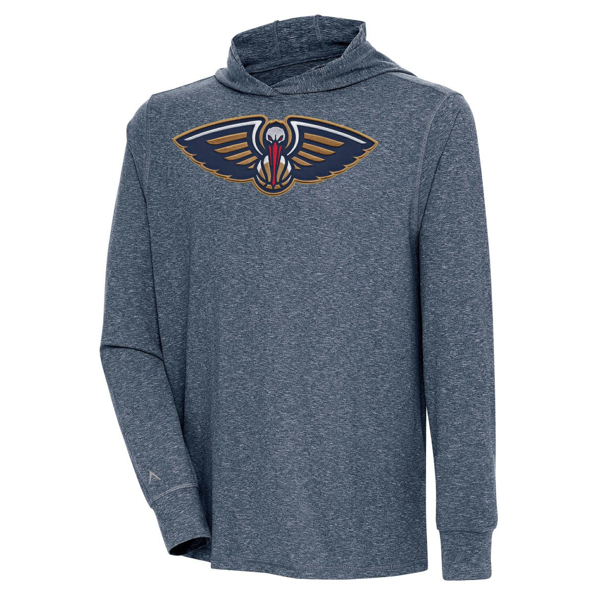 New Orleans Pelicans Antigua Saga Long Sleeve Hoodie T-Shirt