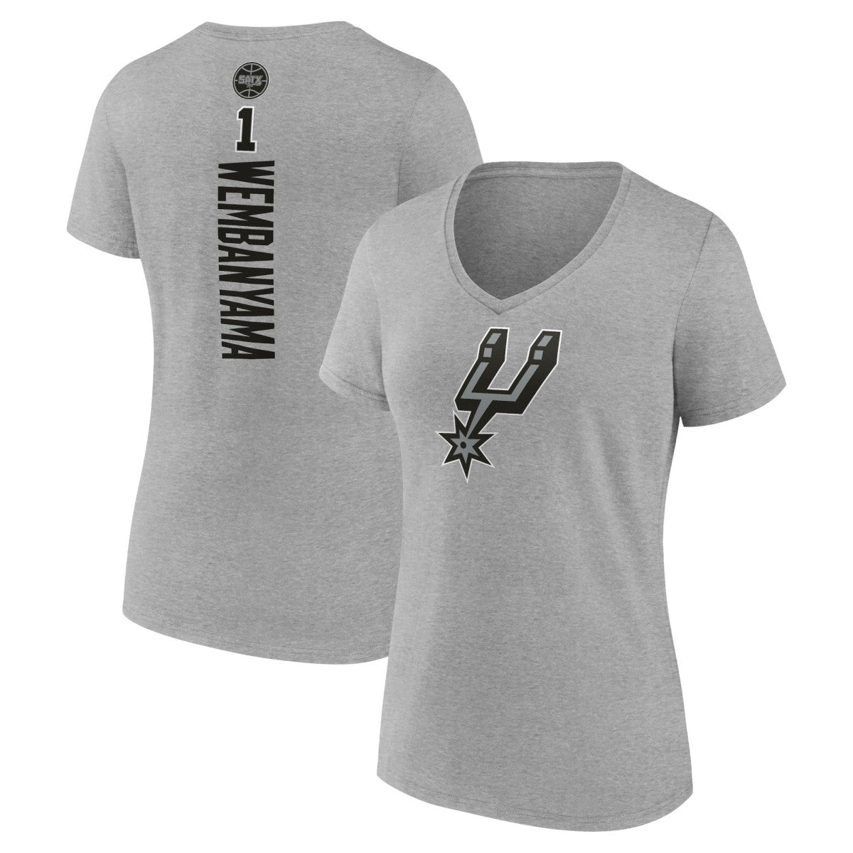 Victor Wembanyama San Antonio Spurs Women's Playmaker Name & Number V-Neck T-Shirt