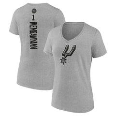 Victor Wembanyama San Antonio Spurs Women's Playmaker Name & Number V-Neck T-Shirt