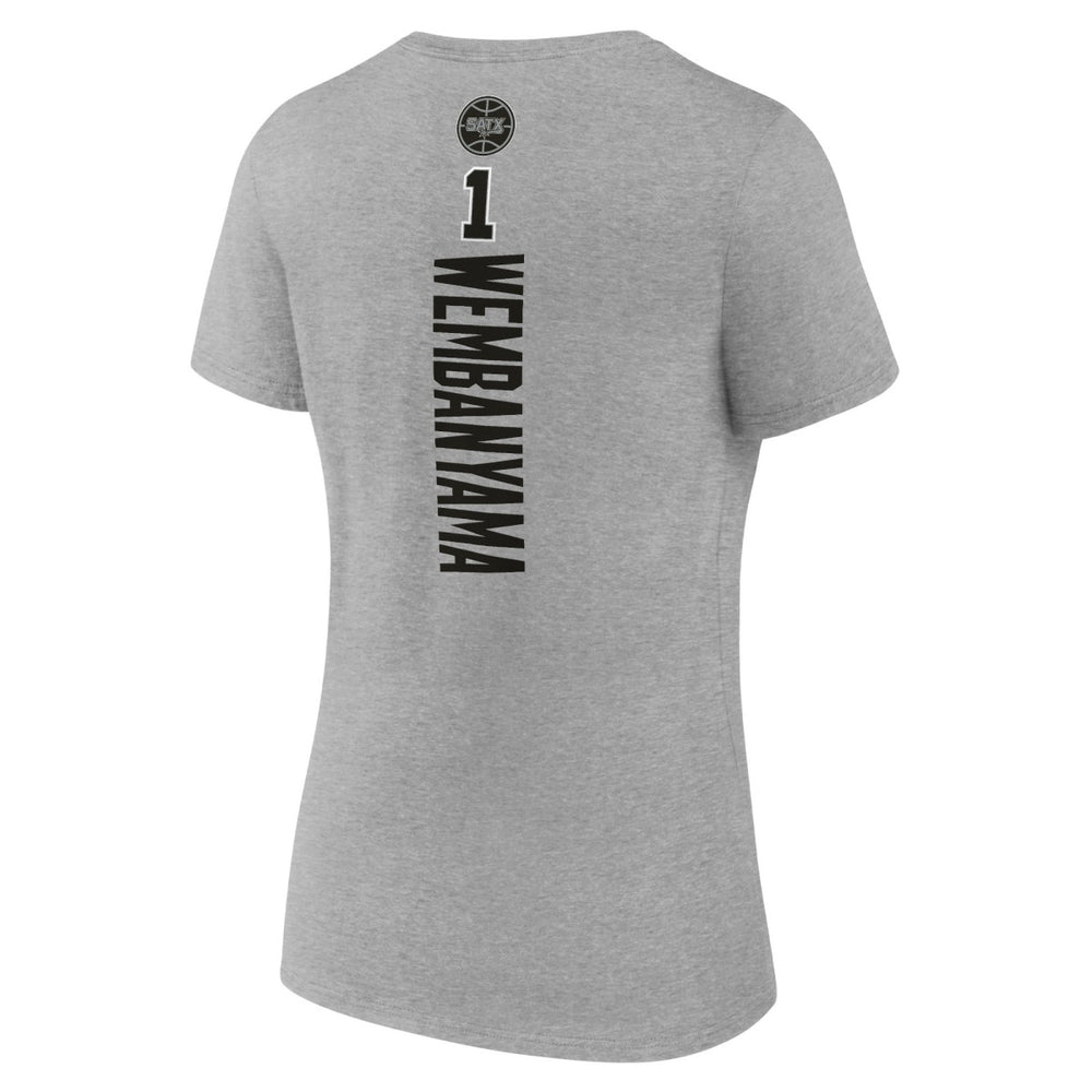 Victor Wembanyama San Antonio Spurs Women's Playmaker Name & Number V-Neck T-Shirt