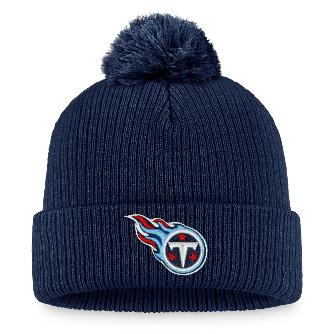 Women's Logo Cuffed Knit Hat with Pom - Tennessee Titans Hats