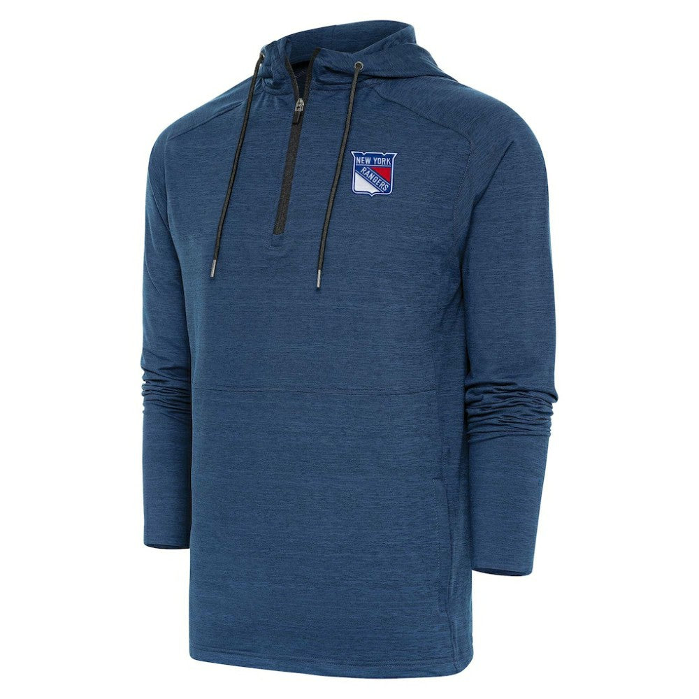 NHL New York Rangers Antigua Spikes Raglan Quarter-Zip Hoodie