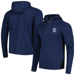NHL Seattle Kraken Antigua Spikes Raglan Quarter-Zip Hoodie