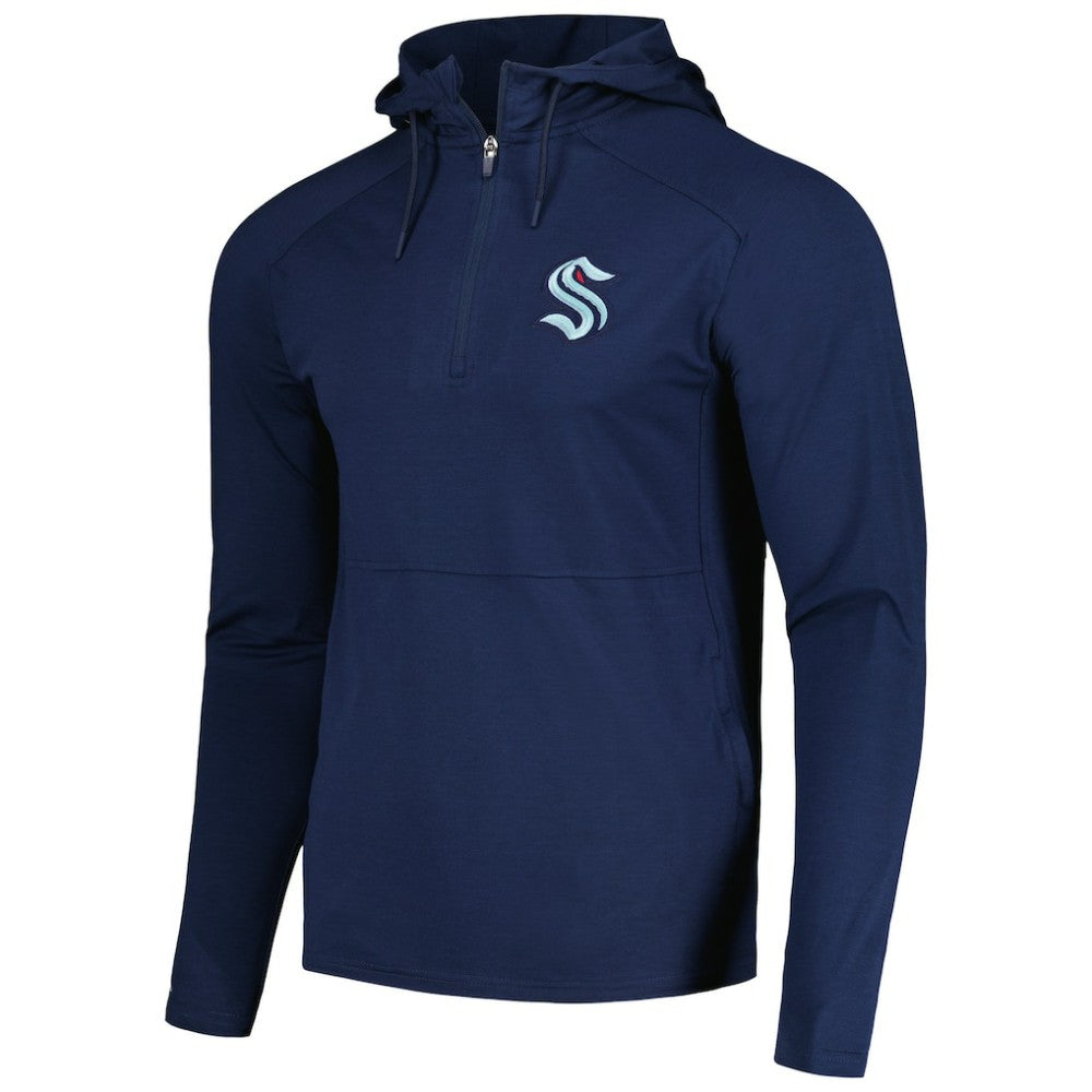 NHL Seattle Kraken Antigua Spikes Raglan Quarter-Zip Hoodie
