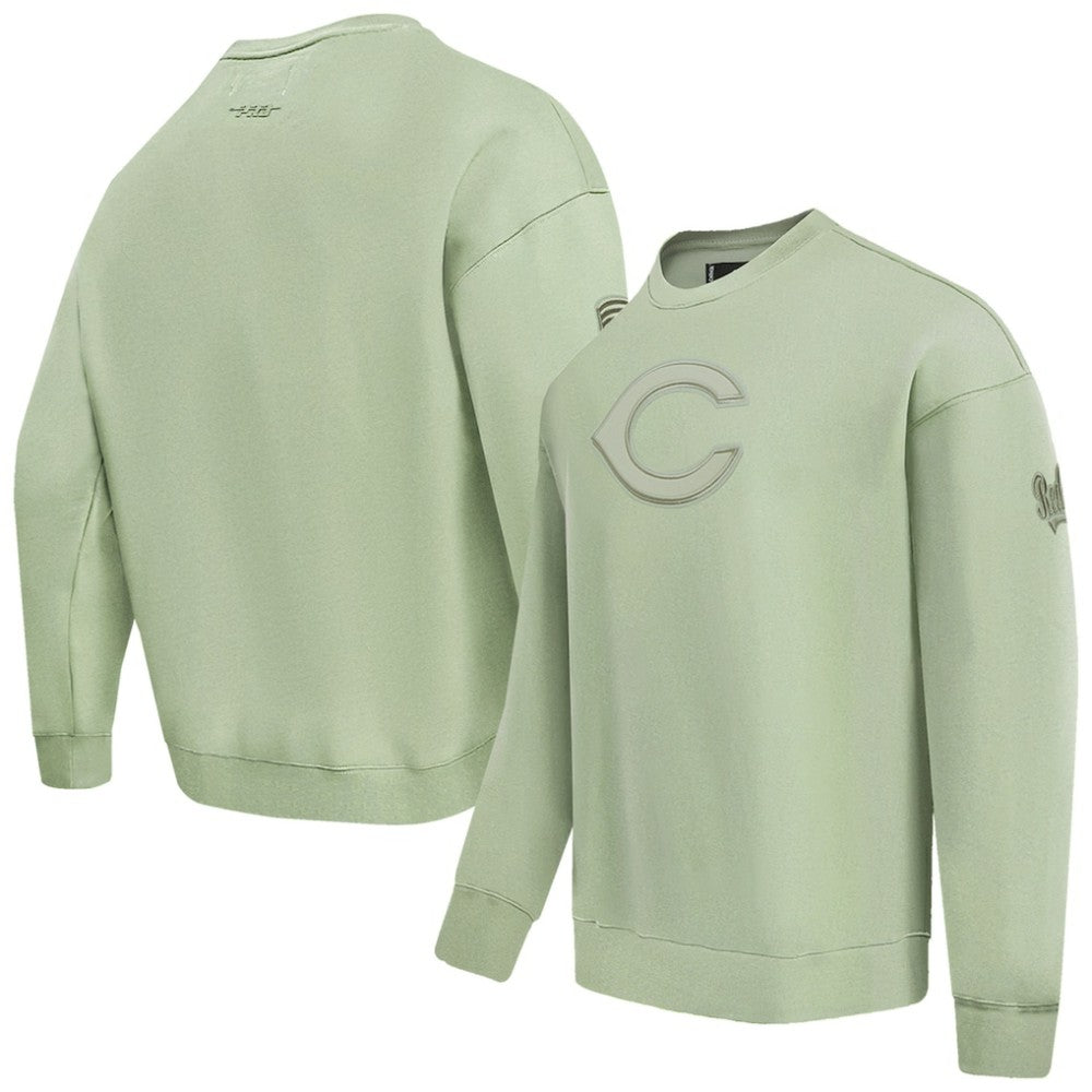 Green Cincinnati Reds Pro Standard Neutral Drop Shoulder Pullover Sweatshirt