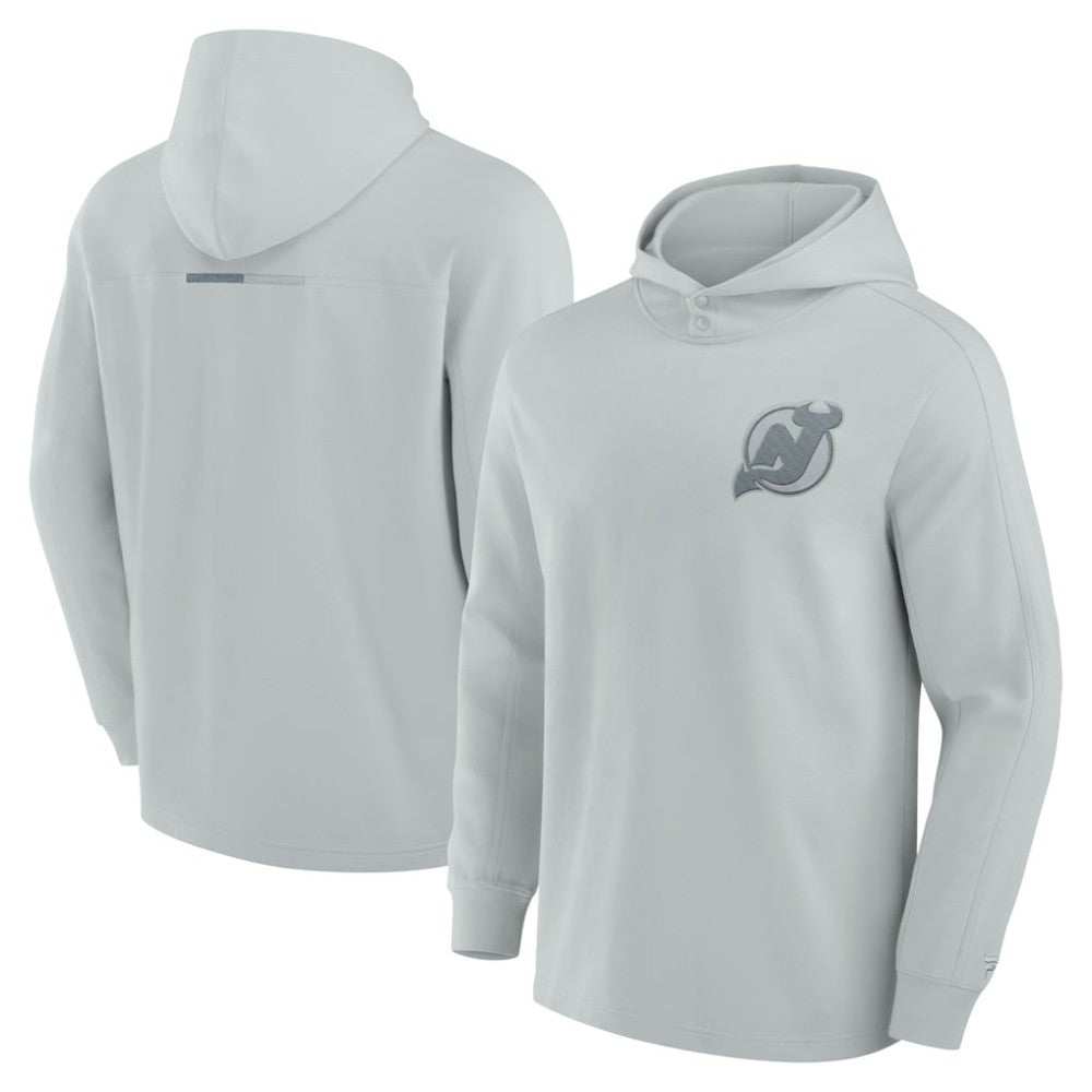 NHL New Jersey Devils Fanatics Elements Lightweight Tri-Blend Fleece Hoodie