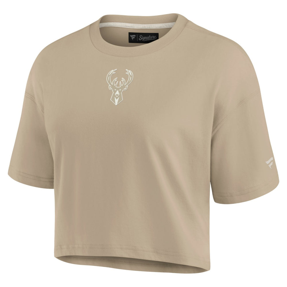Fanatics Milwaukee Bucks Women's Elements Super Soft Boxy Cropped T-Shirt