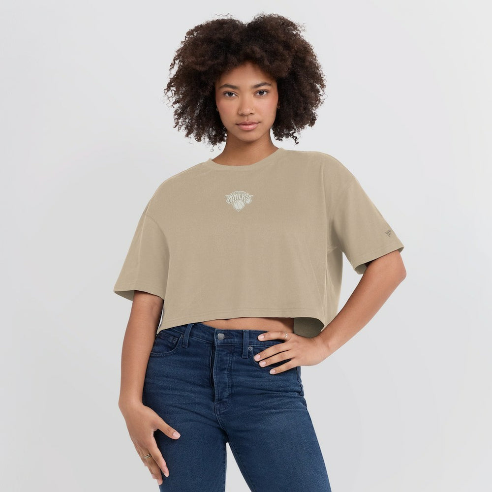 Fanatics New York Knicks Women's Elements Super Soft Boxy Cropped T-Shirt