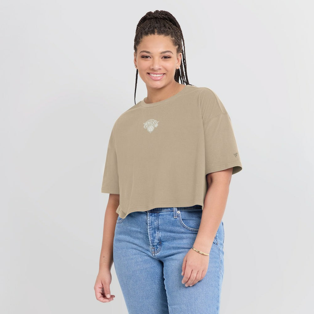 Fanatics New York Knicks Women's Elements Super Soft Boxy Cropped T-Shirt