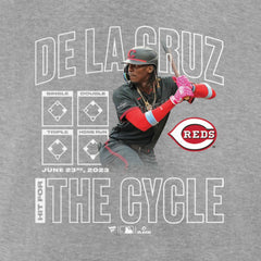 Heather Gray Elly De La Cruz Cincinnati Reds Cycle T-Shirt