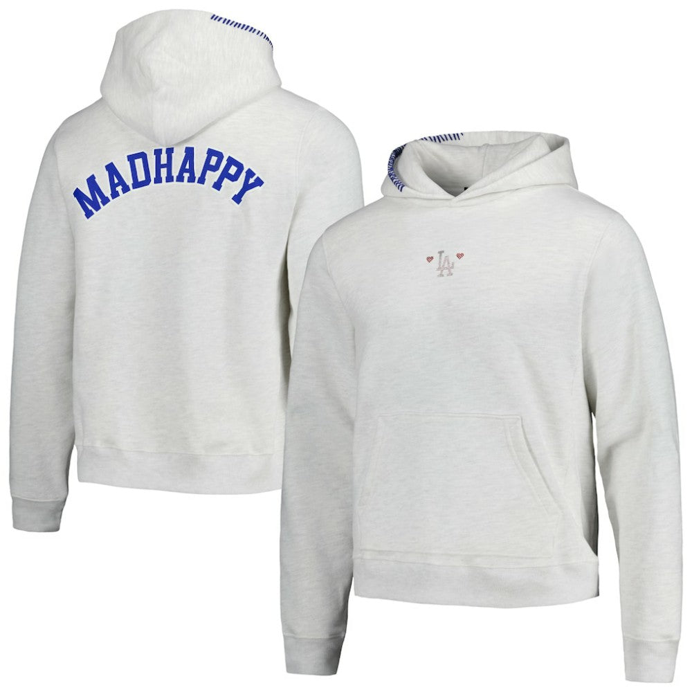 Heather Gray Los Angeles Dodgers Unisex Fleece Pullover Hoodie