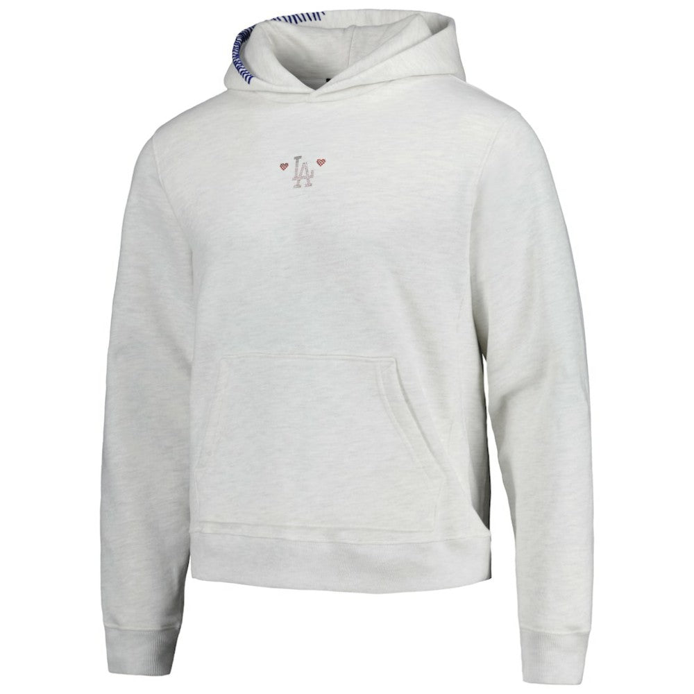 Heather Gray Los Angeles Dodgers Unisex Fleece Pullover Hoodie