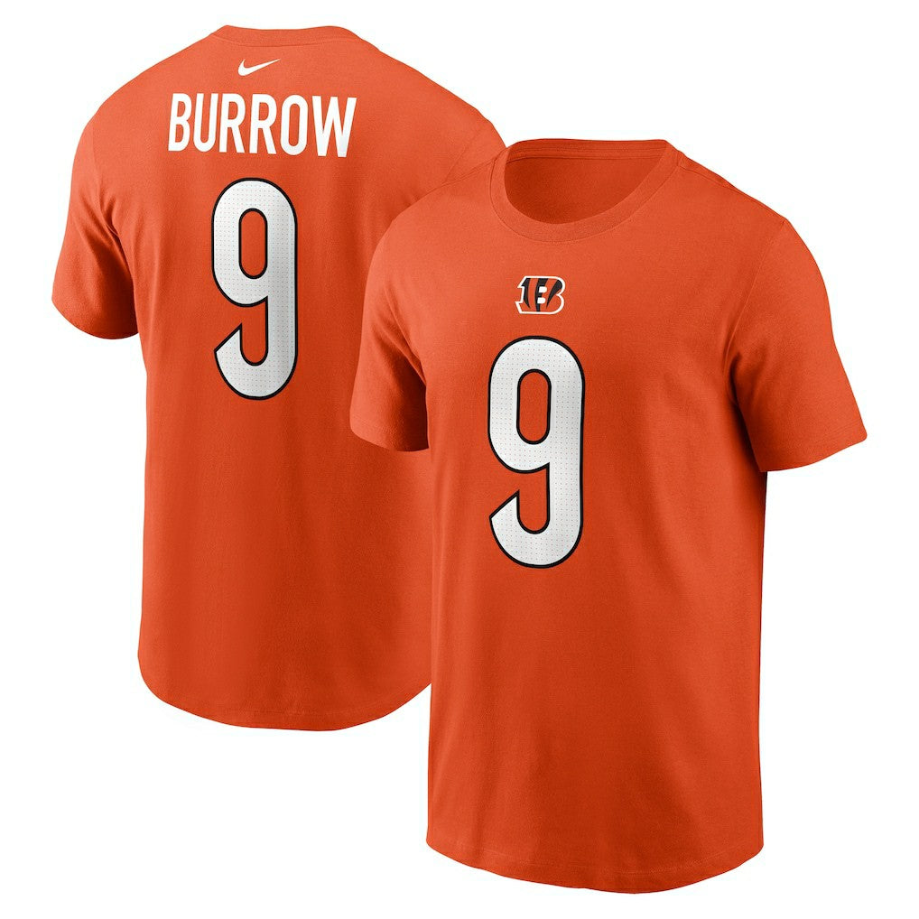 Joe Burrow  Player Name & Number T-Shirt - Cincinnati Bengals T-shirts