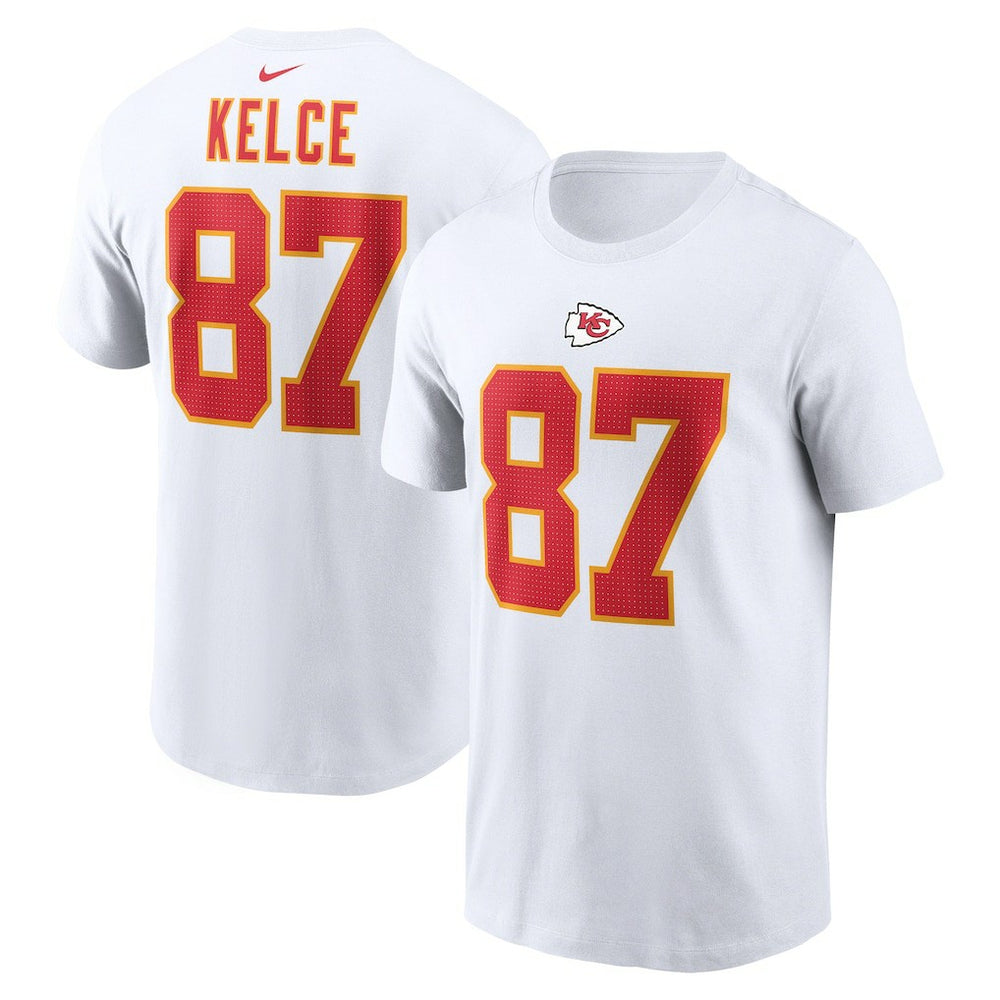 Travis Kelce  Player Name & Number T-Shirt - Kansas City Chiefs T-shirts