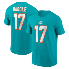 Jaylen Waddle  Player Name & Number T-Shirt - Miami Dolphins T-shirts