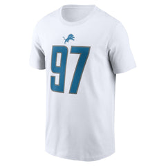 Aidan Hutchinson  Player Name & Number T-Shirt - Detroit Lions T-shirts