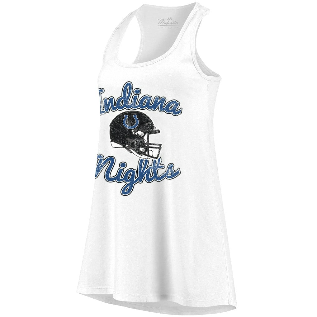 Majestic Threads Women's Indiana Nights Alternate Racerback Tank Top - Indianapolis Colts Tops
