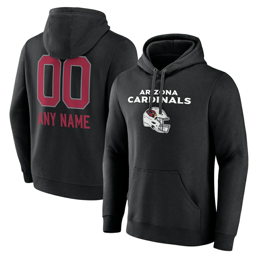 Personalized Name & Number Team Wordmark Pullover Hoodie - Arizona Cardinals Hoodies