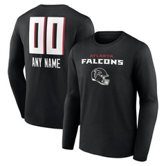 Personalized Name & Number Team Wordmark Long Sleeve T-Shirt - Atlanta Falcons T-shirts