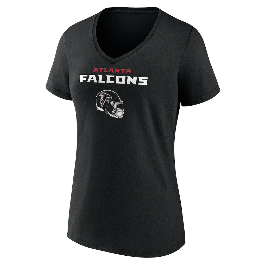 Women's Personalized Name & Number Team Wordmark V-Neck T-Shirt - Atlanta Falcons T-shirts