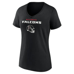 Women's Personalized Name & Number Team Wordmark V-Neck T-Shirt - Atlanta Falcons T-shirts