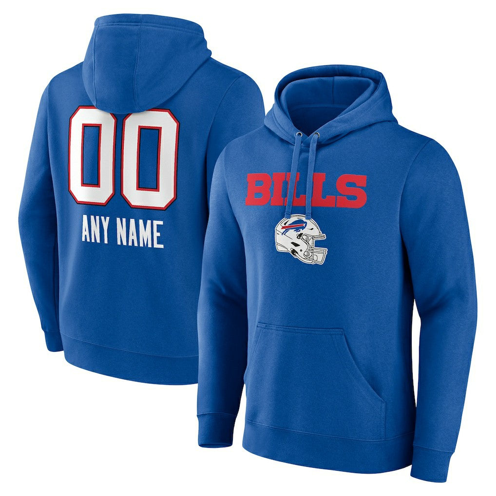 Personalized Name & Number Team Wordmark Pullover Hoodie - Buffalo Bills Hoodies