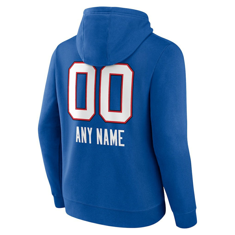 Personalized Name & Number Team Wordmark Pullover Hoodie - Buffalo Bills Hoodies