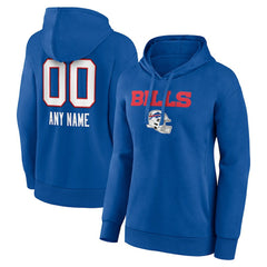 Women's Personalized Name & Number Team Wordmark Pullover Hoodie - Buffalo Bills Hoodies