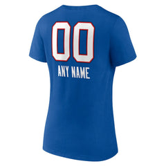 Women's Personalized Name & Number Team Wordmark V-Neck T-Shirt - Buffalo Bills T-shirts