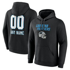 Personalized Name & Number Team Wordmark Pullover Hoodie - Carolina Panthers Hoodies