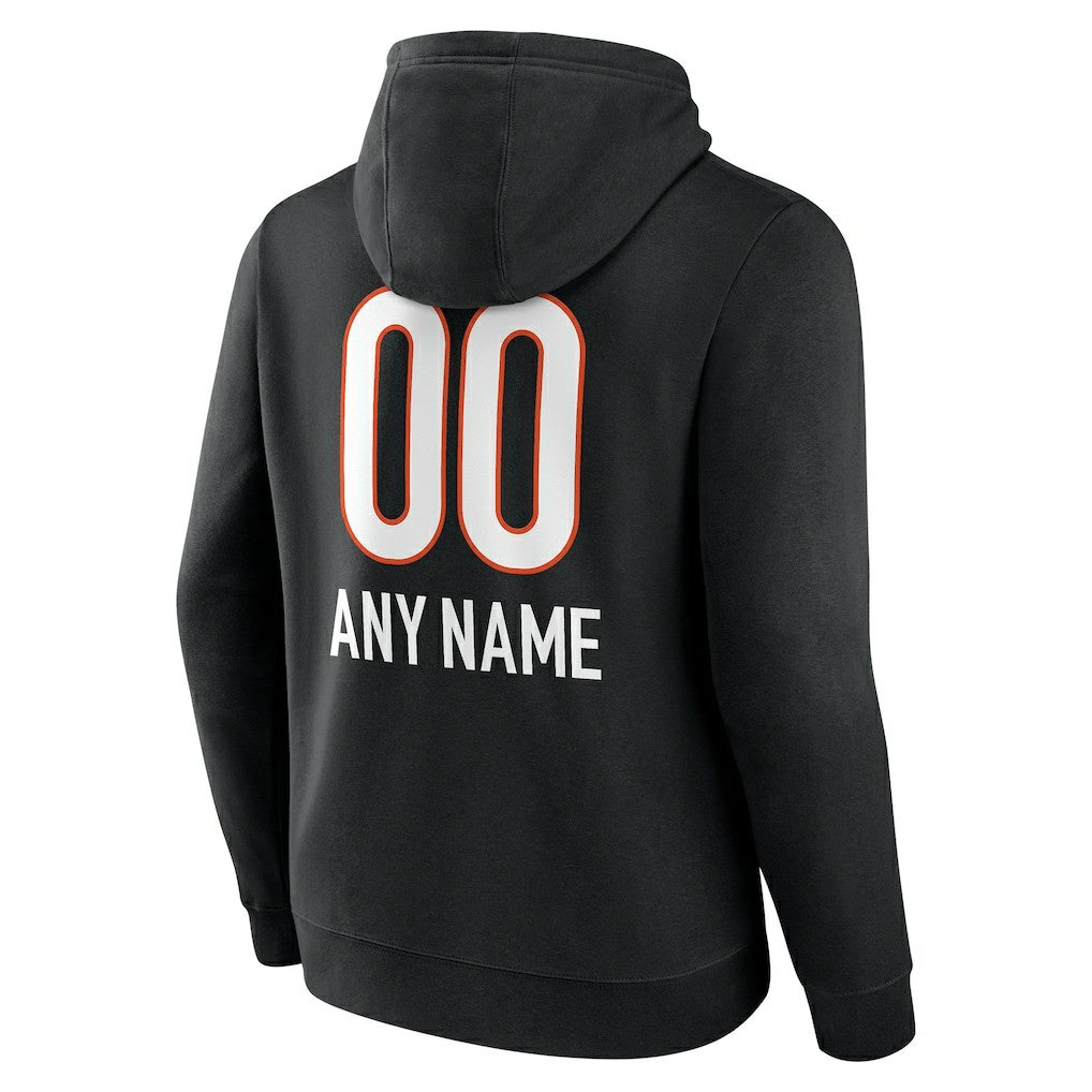 Personalized Name & Number Team Wordmark Pullover Hoodie - Cincinnati Bengals Hoodies