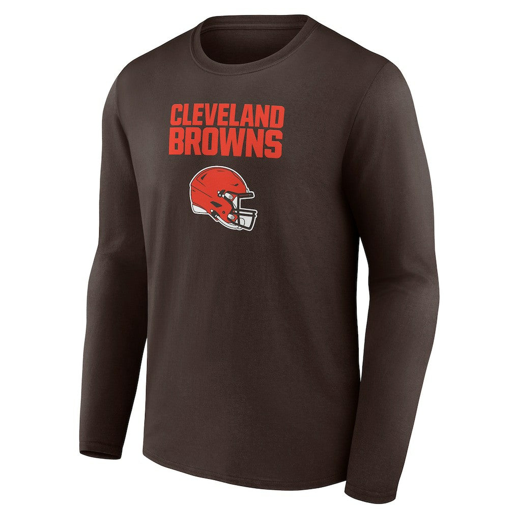 Personalized Name & Number Team Wordmark Long Sleeve T-Shirt - Cleveland Browns T-shirts