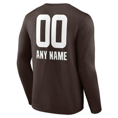 Personalized Name & Number Team Wordmark Long Sleeve T-Shirt - Cleveland Browns T-shirts