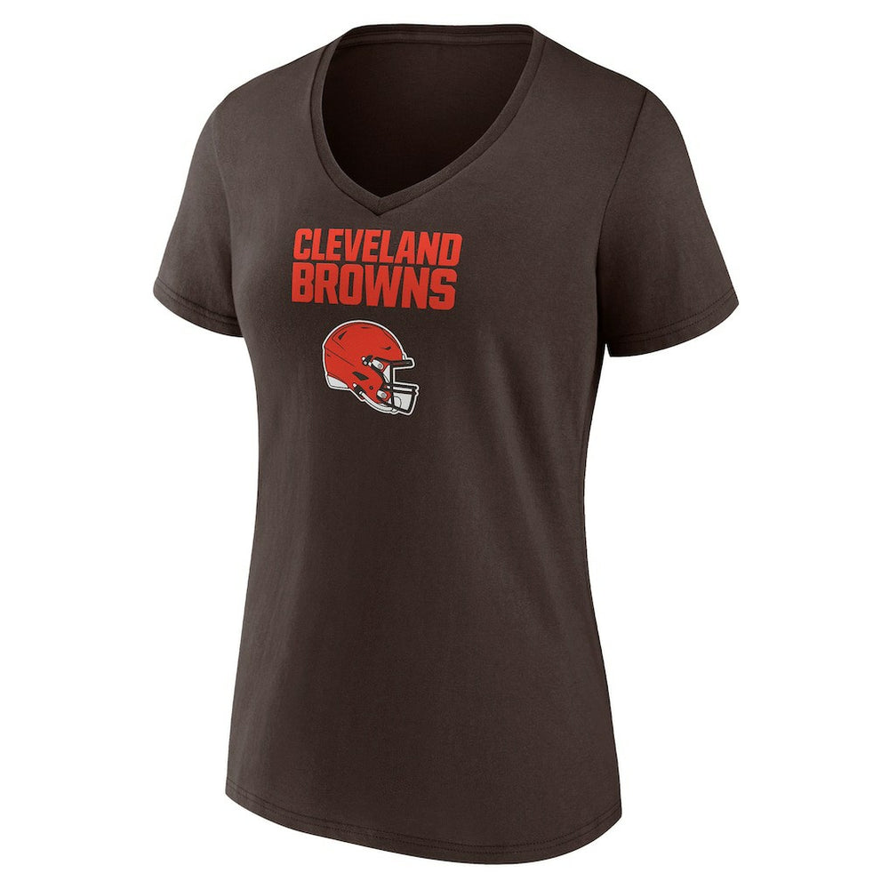 Women's Personalized Name & Number Team Wordmark V-Neck T-Shirt - Cleveland Browns T-shirts
